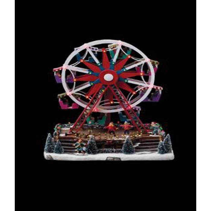 Grande Roue Village De Noel Grande Roue De Noel Animee L 28 50 X P 21 X H 32 Cm Achat Vente Village Manege Cdiscount