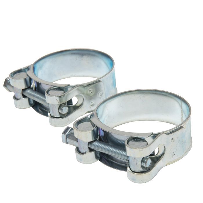 Takpart Collier De Serrage Double Pour Pot D'Échappement - Diamètre 45mm, Longueur 125mm, Acier Galvanisé