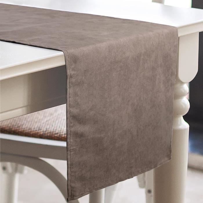 Lot De 2 Chemins De Table 90x300 Cm Mousseline Bohème Beige Et Vert - Décoration Mariage Rustique