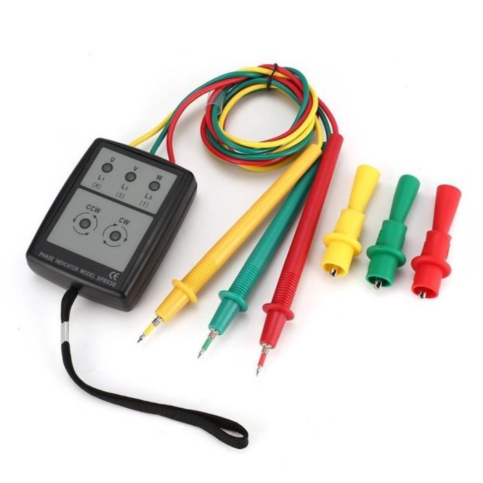 Testeur De Rotation De Phase Numérique SP8030 – Indicateur Phase 200-480V AC Avec Buzzer & LED