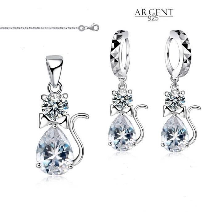 Echtschmuck Parure Bijoux Chat Cristal Swarovski Zirconia Argent 925 Uhren Schmuck Finansvejledning Dk