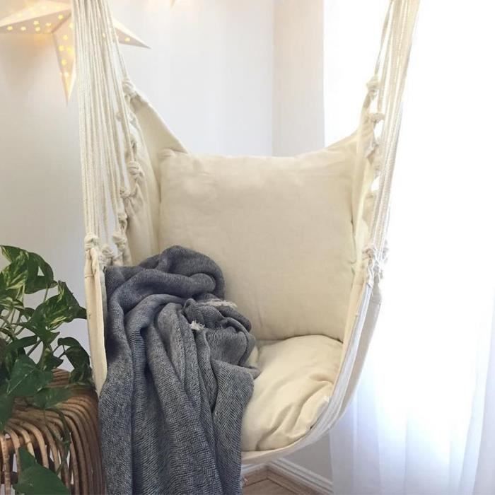 Tempsa Fauteuil Hamac Suspendu Exterieur Interieur Jardin Chambre Balancoire Hamac De Securite Avec Oreiller Achat Vente Hamac Fauteuil Hamac Suspendu Cdiscount