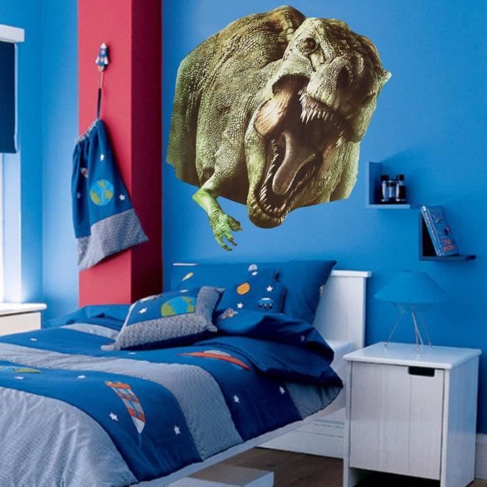 3D Jurassic Park Dinosaures Sticker Autocollant Mural Maison Chambre