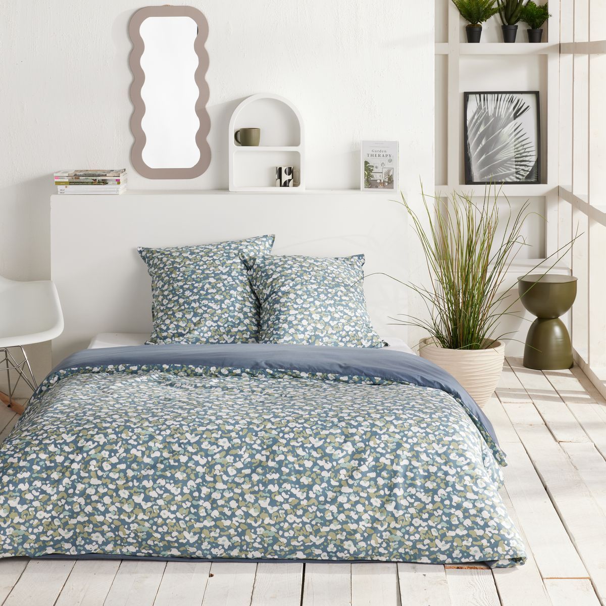 Copripiumino 100% cotone con stampa floreale 200x200 cm Banama