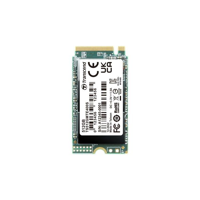 SSD interne – TRANSCEND – MTS400S – 512 Go – M.2 2242 – PCIe NVMe 3.0 x4