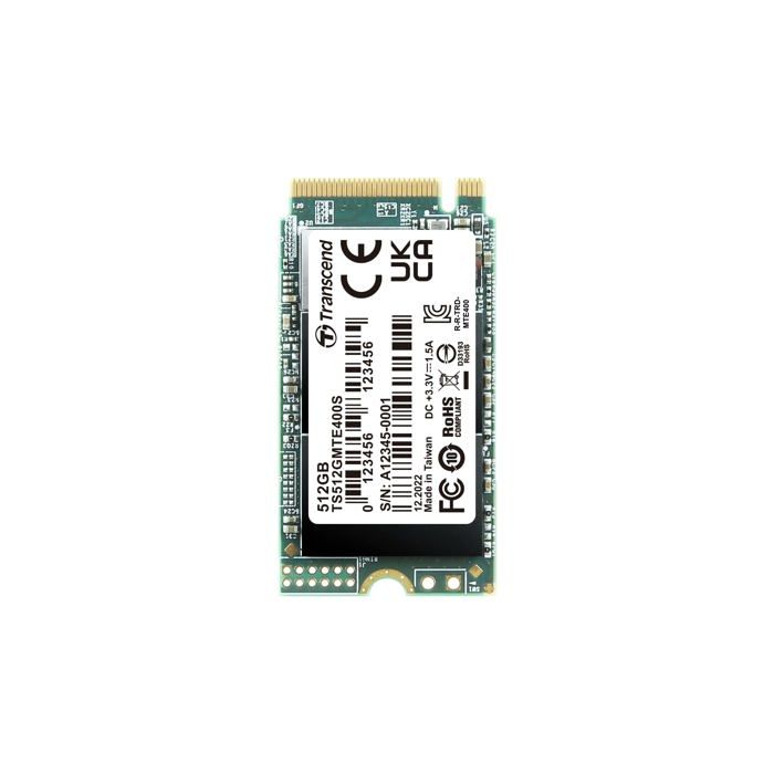 Transcend MTS400S 512 GB SSD interne NVMe PCIe M.2 2242 PCIe NVMe 3.0 x4 au détail TS512GMTE400S