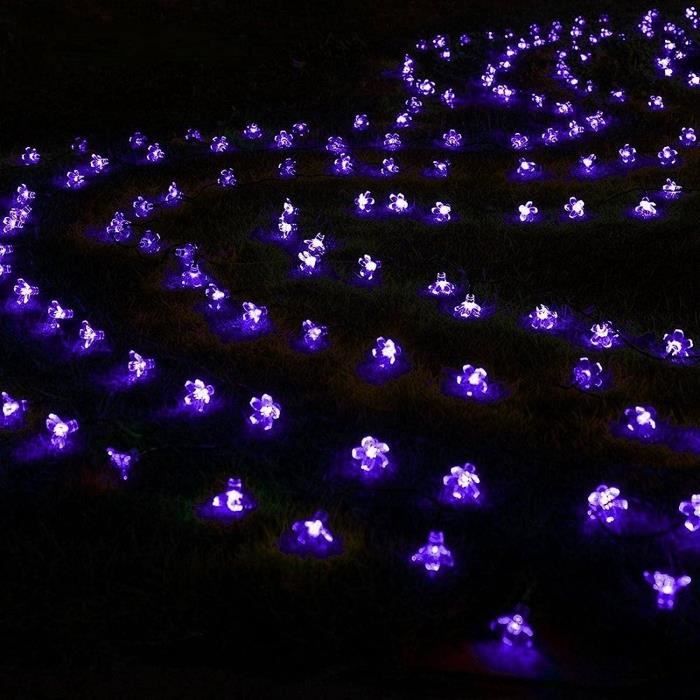 Lumière De Noël Solaire Extérieure Led Étanche Jardin Fleur Éclairage