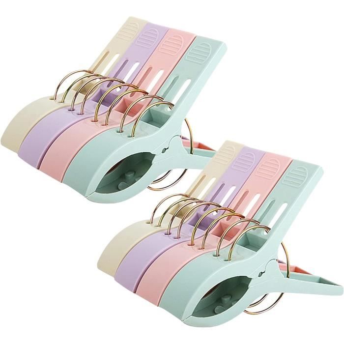 Legami Lot De 2 Pinces à Linge Géantes Pour Plage – Fixation Serviette Chaise Longue, Anti-Vent Colorées (Bleu)