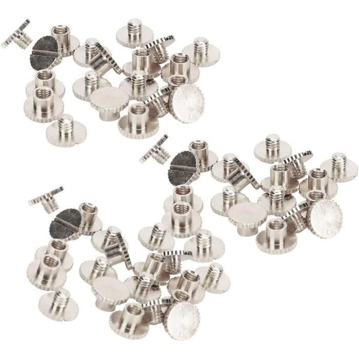 10 Rivets En Laiton 10mm Pour Sacs Cuir - Fixation Décorative Bronzée