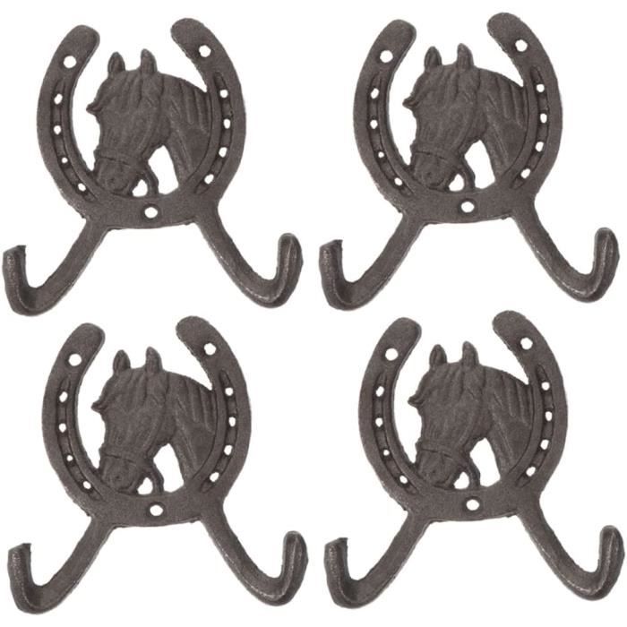 Canne, tête de cheval - Bois, Laiton, Résine