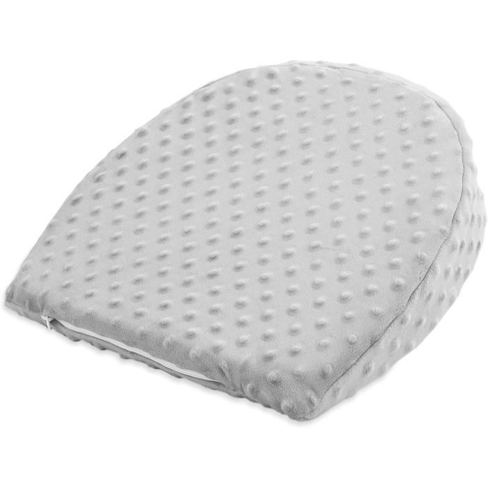 Coussin De Grossesse Biseau En Mousse Mémoire - 40x33x7cm - Pour Dormir Sur Le Côté, Soulager Dos, Hanches, Ventre - Housse Lavable