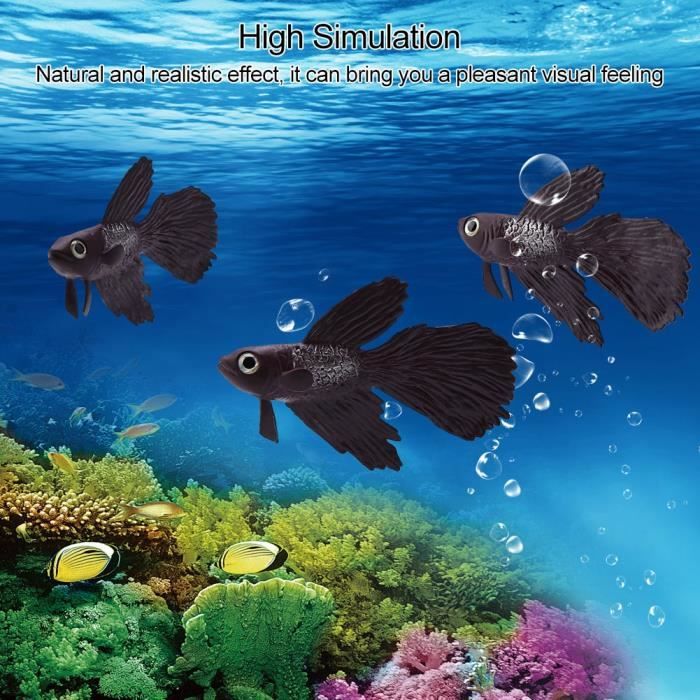 Comparer les prix de VGEBY petits poissons artificiels Décoration D'aquarium Drôle De Silicone Artificiel Petit Poisson Ornement D' Qcs animalerie fond
