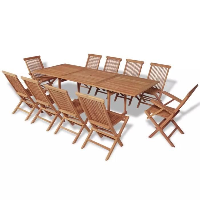 VidaXL Meuble salle à manger 11 pcs Teck - vue 2