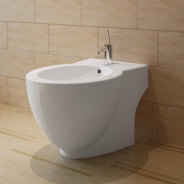 VidaXL Bidet rond Céramique haute qualité Blanc