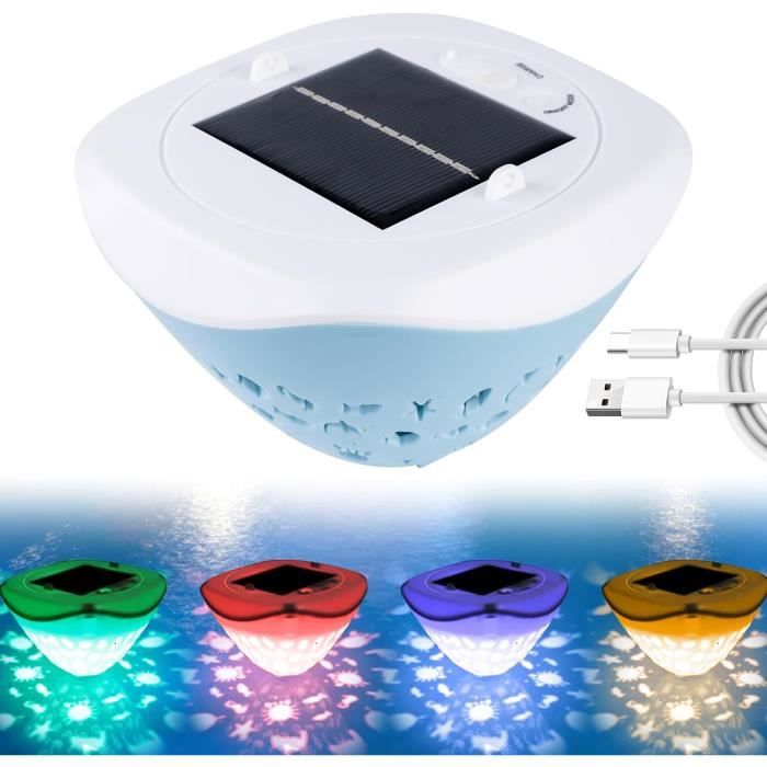 Lumière solaire flottante pour piscine Éclairage de piscine LED — free download