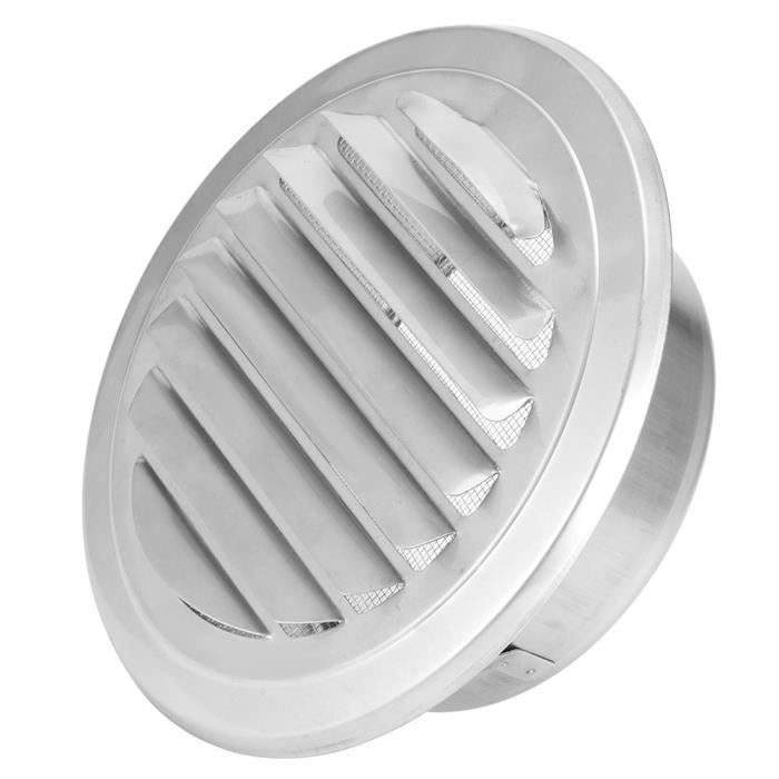 IXASO Grille d'aération 125mm en Acier Inoxydable Rond Grille de
