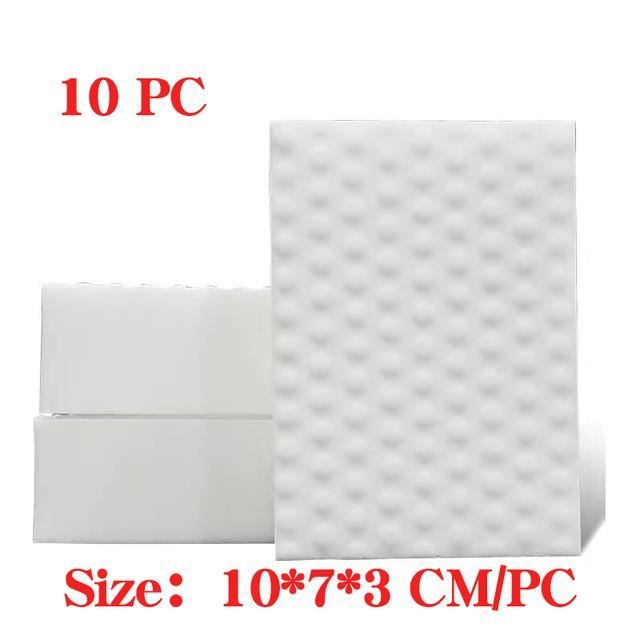 Éponge Mélamine Composite + Fibre Blanche Non Abrasive – Tampon 250 × 115 × 30 Mm Pour Sols Et Détartrage