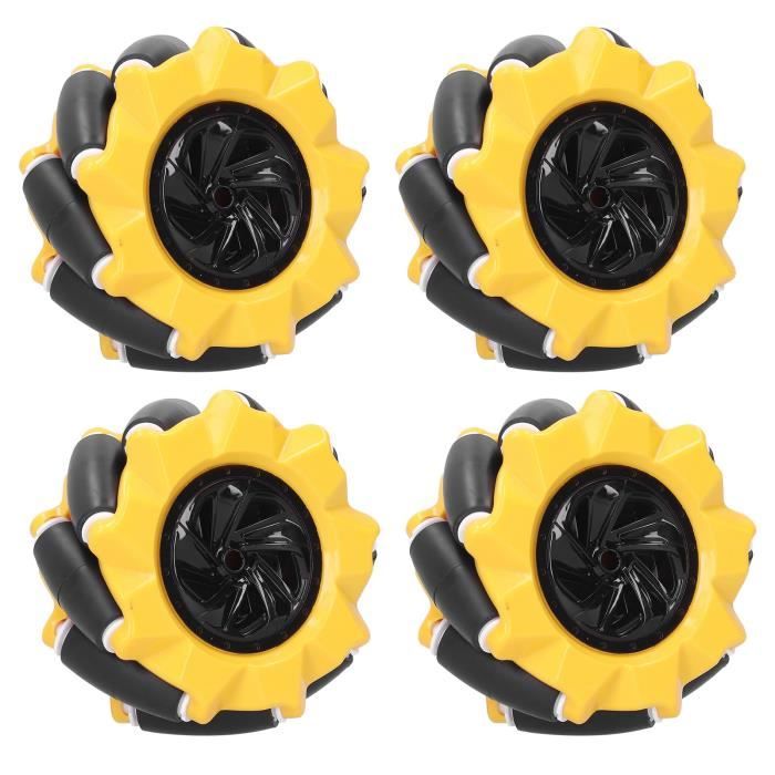 Roue Mecanum / Roue Omnidirectionnelle - 60MM-K Jaune - Lot De 4 - OTRONIC