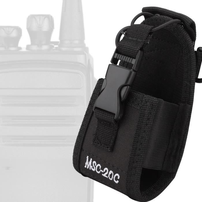 Étui Ceinture PU Pour Talkies-walkies - Compatible Baofeng, Kenwood, Motorola - Noir