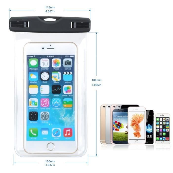 Pochette étanche waterproof pour smartphone avec capacité tactile PhoneLook  - Bleu - Acheter sur PhoneLook
