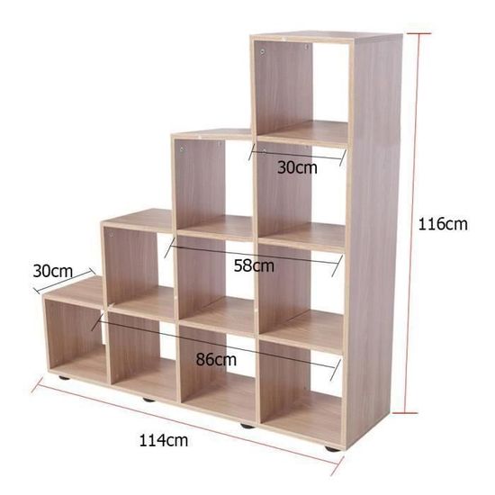 Separation 10 Cases Bibliotheque Escalier Etagere De Rangement Diy