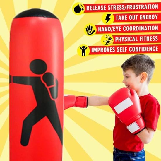 Article D Entrainement De Sport Combat - Limics24 - Sac Boxe Gonflable  Enfants 157Cm Debout Libre Rebond Immédiat - Cdiscount Sport