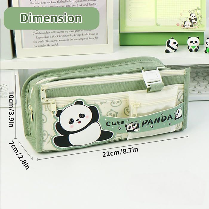 Trousse Scolaire Capibara Kawaii - 3 Compartiments, Grande Capacité, Sans Marque
