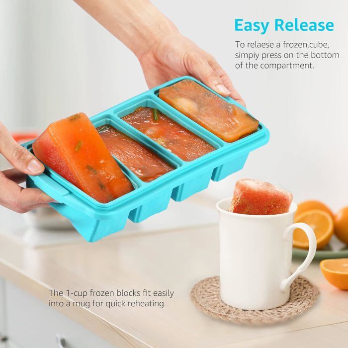 Lot De 3 Blocs De Congélation 8 Cm – Sans BPA, étanches, Réutilisables – Pour Lunch, Camping, Voyage