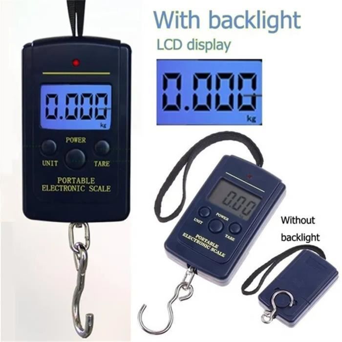 Balance électronique à Ressort 40000g/10g - Uxcell, Portable Avec Poignée, Bleu