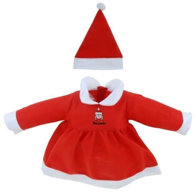 D guisement m re No l b b 12 mois Robe et bonnet inclus Rouge