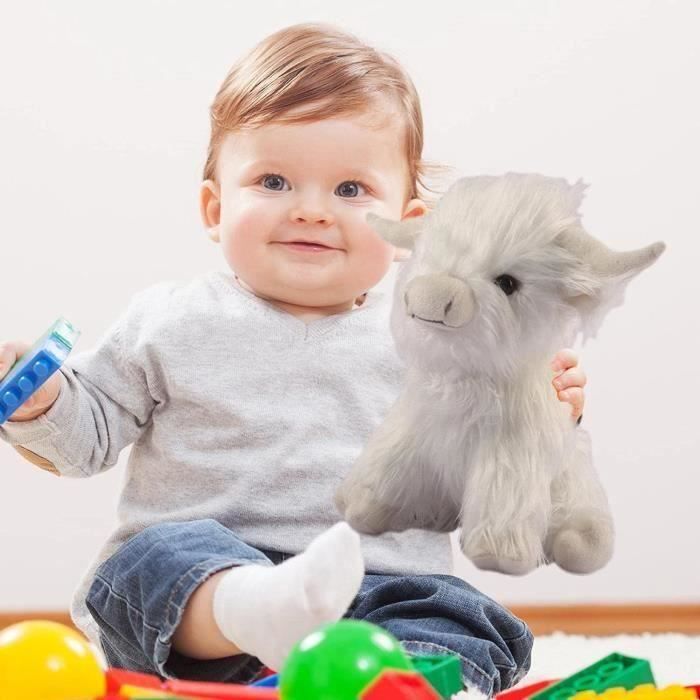 Jouet en Peluche Vache des Highlands, 25cm, Mignonne et Réaliste, Animal Poupée pour Garçons et Filles, Cadeau Mignon Noel - Jeux - Jouets