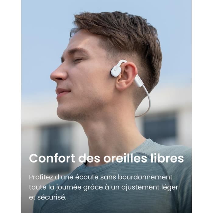 Casque Conduction Osseuse à Oreilles Libres, Écouteurs Bluetooth Sport