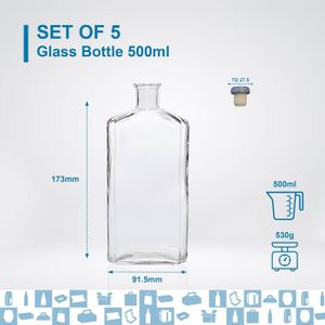 Flacon Médical / Bouteille De Sirop De 500 Ml Avec Bouchon Blanc