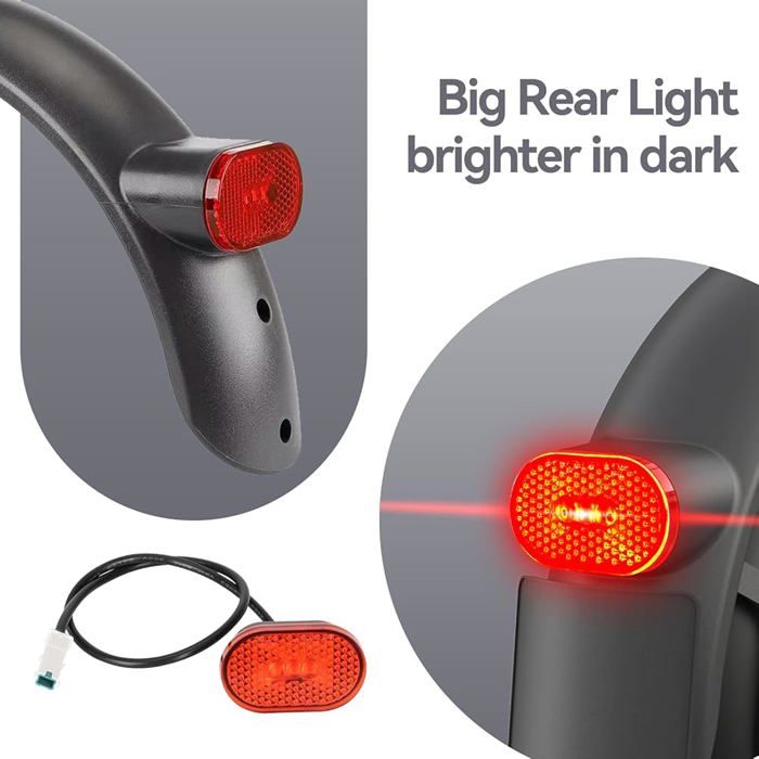 Garde-boue Arrière Avec Feu LED Pour Xiaomi Pro/Pro2 – ABS+PC, étanche, Plusieurs Couleurs – Protection Et Visibilité