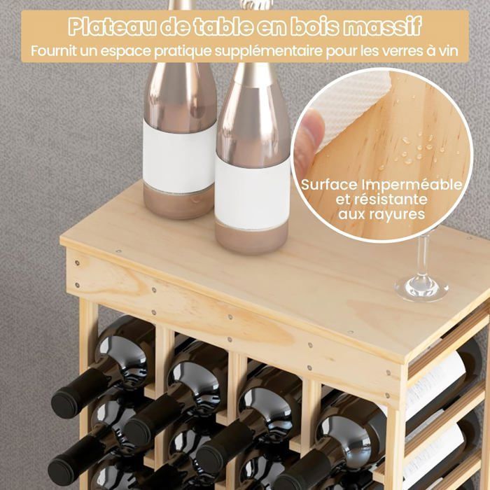 Casier à Vin En Métal [en.casa] – 68x40x22 Cm, Rangement Horizontal, Noir - 3