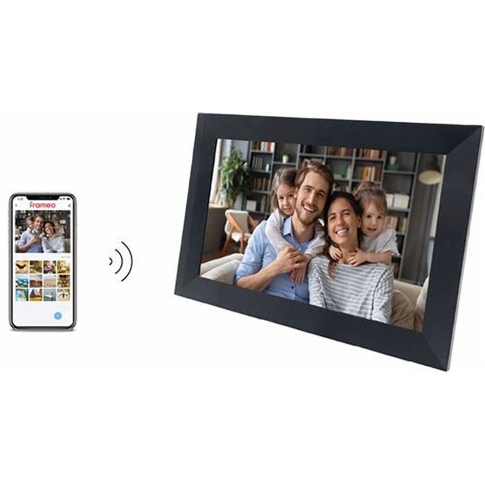 Cadre Photo Numérique WiFi 10 Pouces – Écran Tactile IPS 1280x800, 32 Go, Partage Par App | Rotation Automatique, Idéal Cadeau
