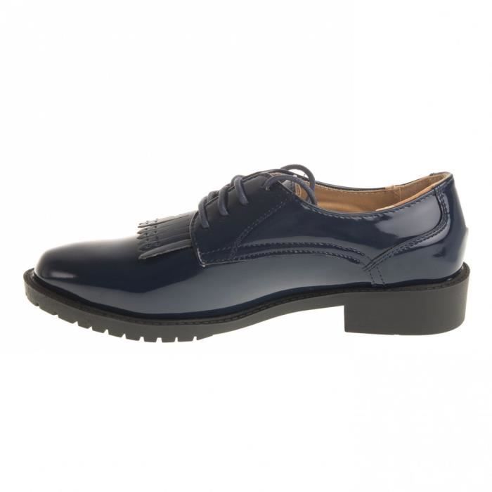 Derbies femme vernis franges semelle int rieure cuir 36 Cuir