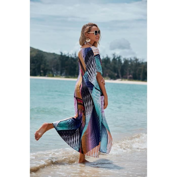 Maillot de bain et robe de plage assortie top