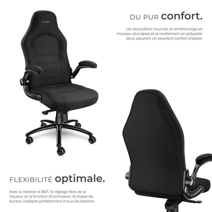 Chaise De Bureau Ergonomique Vounot - Dossier Maille Respirant - Appuie-Tête Et Accoudoirs Réglables