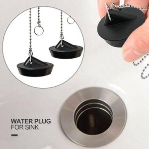 Bouchon De Lavabo Universel Noir Tecno - Accessoire Pour évier Et