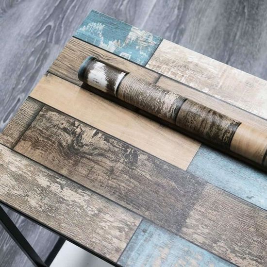 3D Rustique en Bois Papier Peint Autocollante Meubles autocollants mur rouleau de papier 10 m