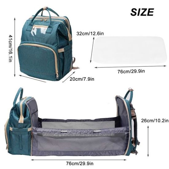 Sac A Dos A Langer Avec Lit A Langer Lit Pliant Portable Multifonctionnel Pour Bebe Sacs A Langer Pour Bebe Sac A Dos Vert Achat Vente Sac A Langer 0738615849171 Cdiscount