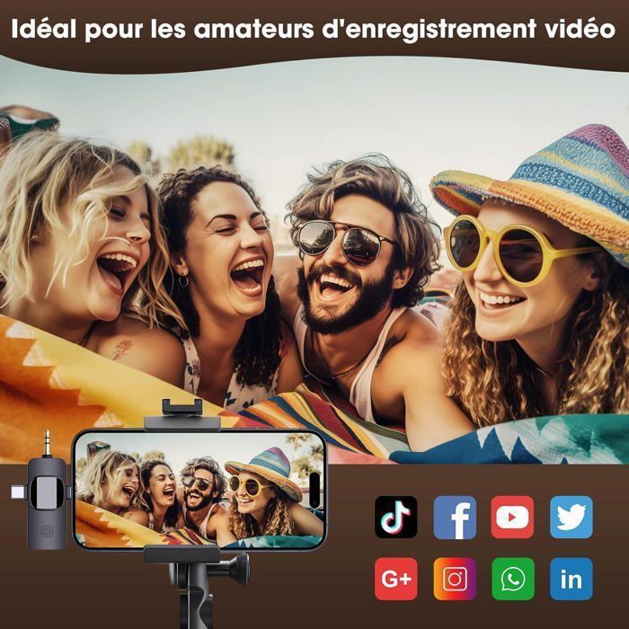 SURENHAP Micro-cravate Lavalier Clip Lavalier Filaire Sur Microphone