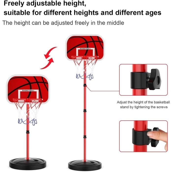 AOKESI Mini panier de basket et balles d'intérieur 17,8 x 14'' - Panier de basket  pour ensemble de porte - Mini jeu de basket intérieur pour enfants