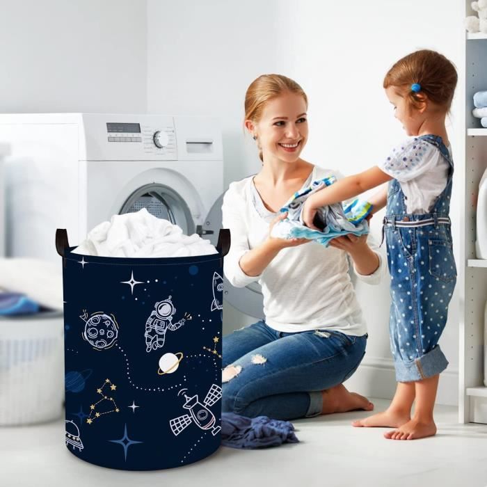 45L Corbeille A Linge Noir Plan te Univers Pour Enfant Garcon