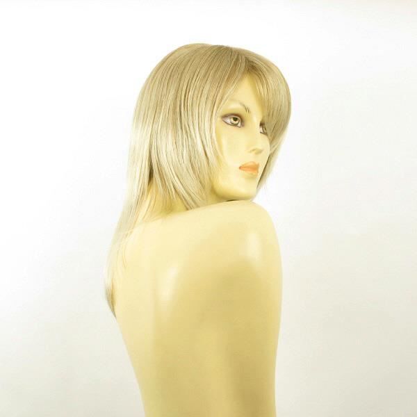 Perruque Femme Ninon - Blond Clair Cuivré Méché - Longueur Mi-longue - Synthétique - Bonnet Moyen