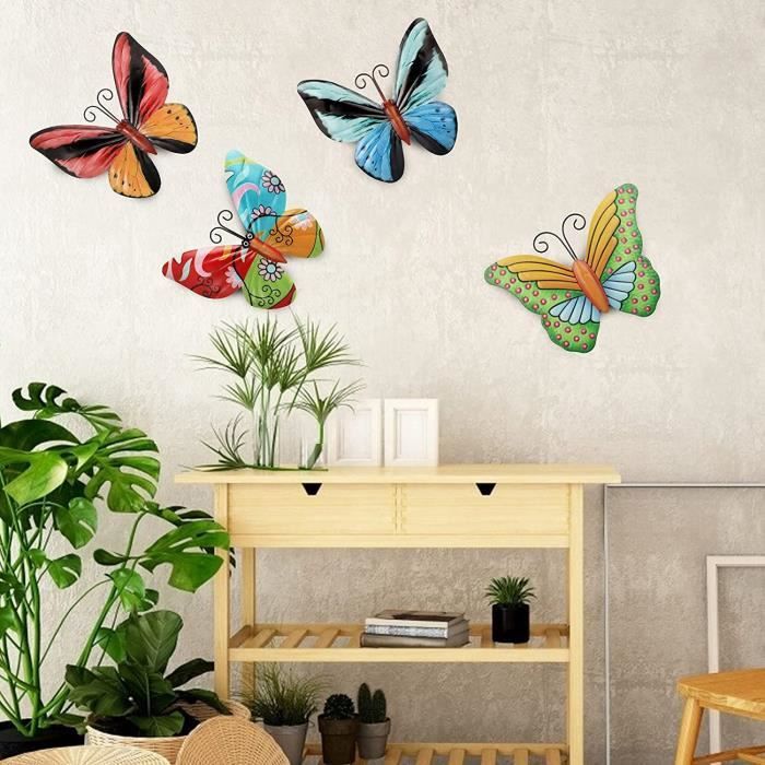Décoration de papillon monarque décoration murale papillon artificielle 3D  Aimant papillon monarque pour décorer la maison, la chambre à coucher, la  fête de mariage, 4,72 pouces (Orange, 72)