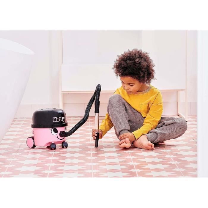 Hetty Aspirateur jouet avec fonction d'aspiration pour enfants appareil rose