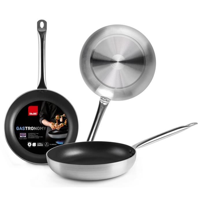 Poêle à Châtaignes Moka Ibili - 26 Cm, Acier Antiadhésif Noir - Pour Cuisinière Gaz/électrique/vitrocéramique