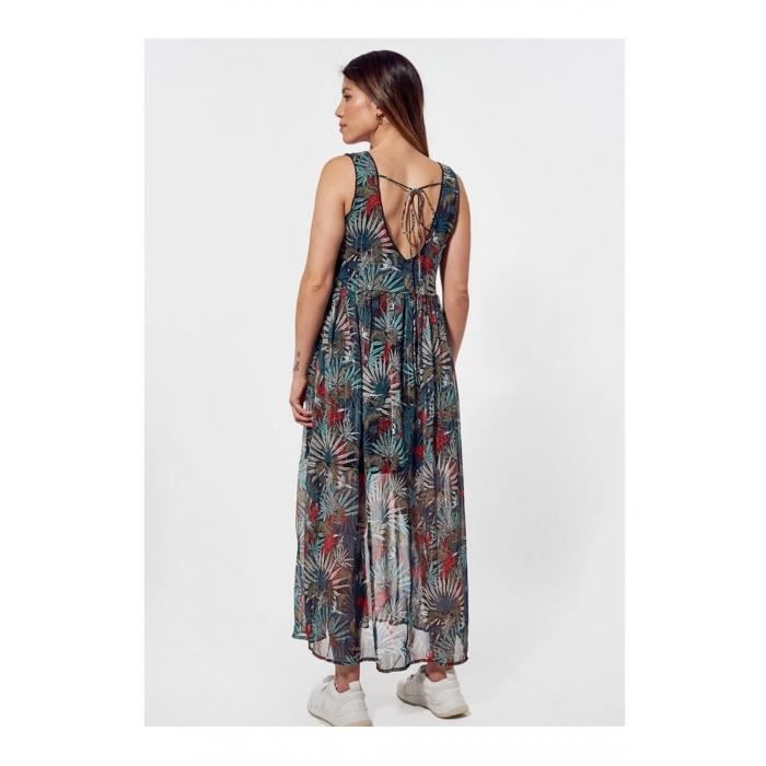 Robe longue motifs imprim s Kaporal Femme Vert Cdiscount
